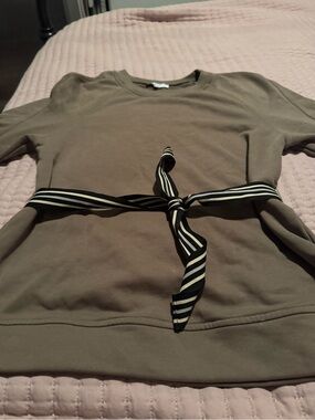 Current Air  Sweatshirt with Striped Waist Tie as is see loop on left side.